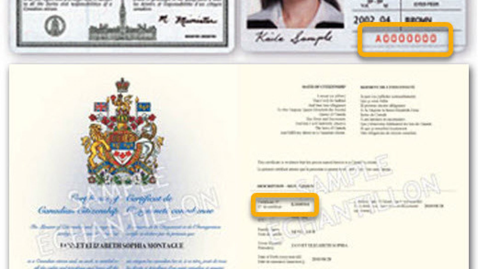 number on the citizenship card and certificate